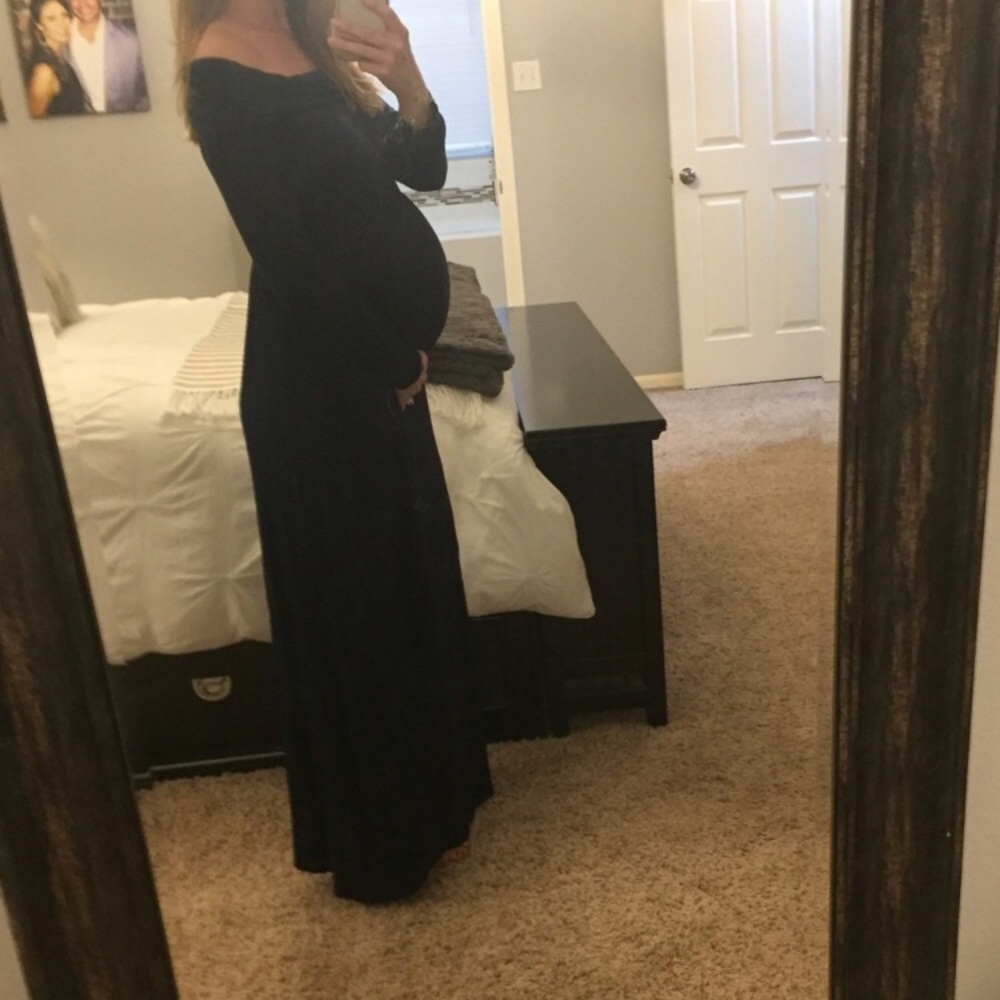 Navy Blue Maternity Dress